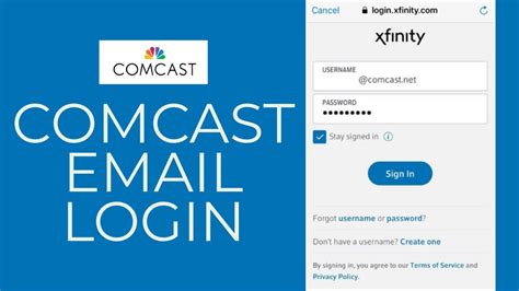 Sign in to your Xfinity Email account or Xfinity Voice voicemail 